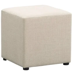 Leen Bakker Hocker Nando - beige - 45x45x45 cm