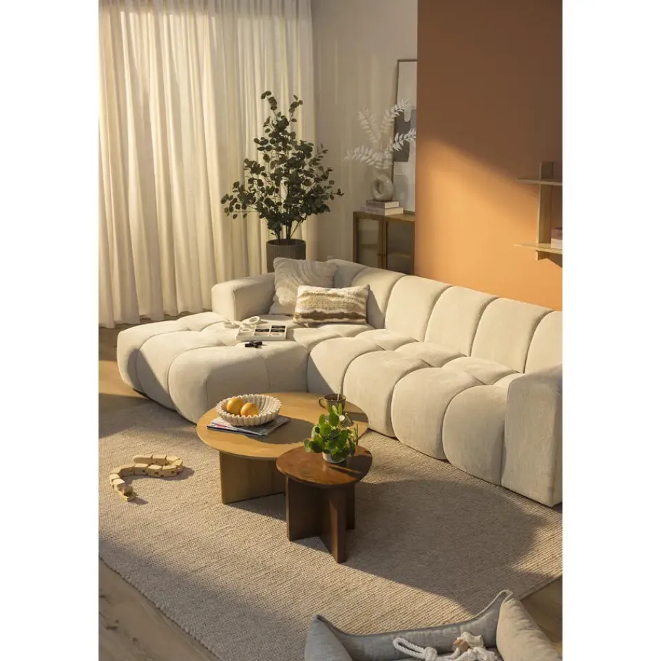 Leen Bakker Hoekbank Beau links - Raven - beige Discount