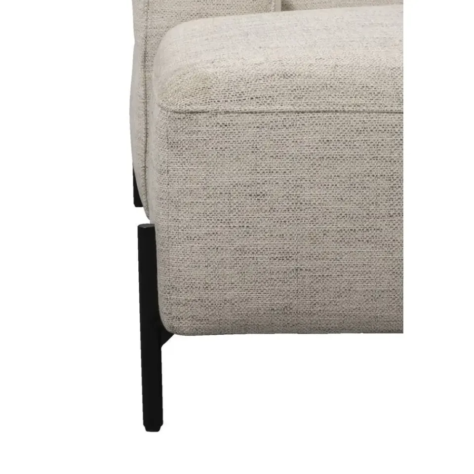 Leen Bakker Hoekbank Dave links - elektrisch verstelbaar - stof Pure - lichtgrijs Clearance