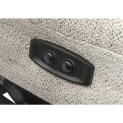 Leen Bakker Hoekbank Dave links - elektrisch verstelbaar - stof Pure - lichtgrijs Clearance