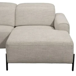 Leen Bakker Hoekbank Dave rechts - elektrisch verstelbaar - lichtgrijs Outlet