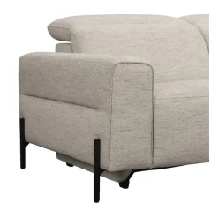 Leen Bakker Hoekbank Dave rechts - elektrisch verstelbaar - lichtgrijs Outlet