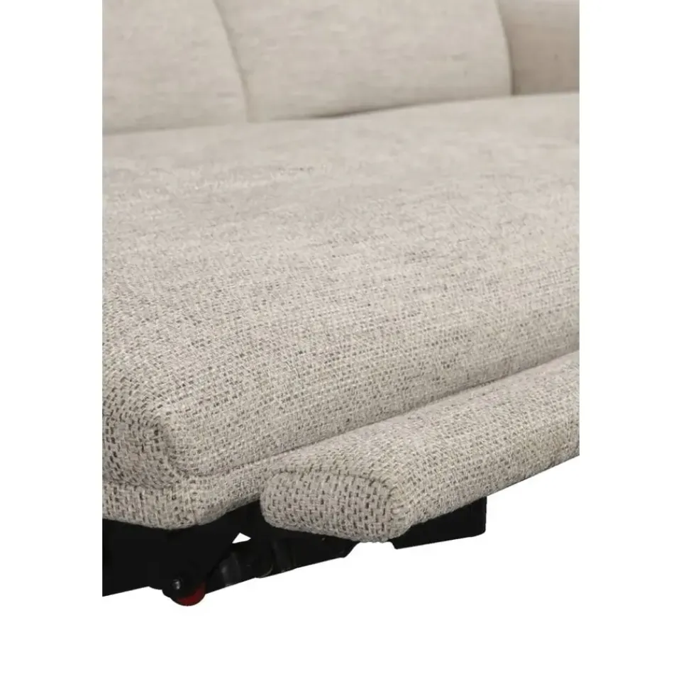 Leen Bakker Hoekbank Dave rechts - elektrisch verstelbaar - lichtgrijs Outlet