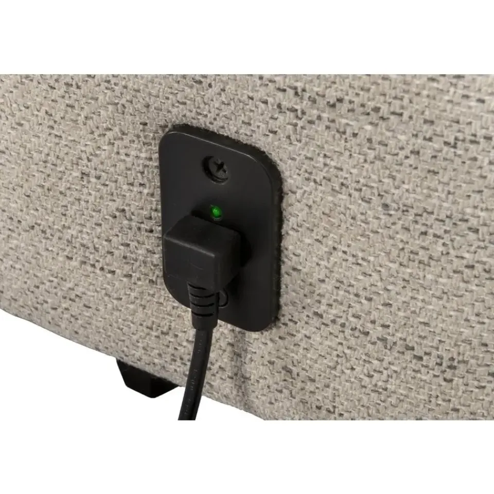 Leen Bakker Hoekbank Dave rechts - elektrisch verstelbaar - lichtgrijs Outlet