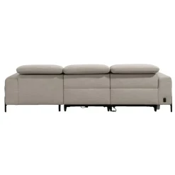 Leen Bakker Hoekbank Dave rechts - elektrisch verstelbaar - lichtgrijs Outlet