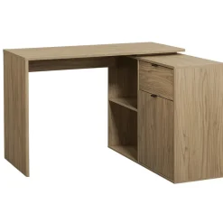 Leen Bakker Hoekbureau Lucca - eikenkleur - 75x112x99 cm Clearance