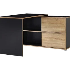 Germania Hoekbureau Tyson 120x120 cm - antraciet/eik New