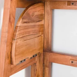 Dimehouse Hoekrek Jess mangohout 5 vakken - 44x64x148 cm - Mangohout - Bruin Clearance