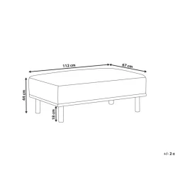 Leen Bakker HOLT - Ottomaan - Beige - Polyester Hot