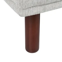 Leen Bakker HOLT - Ottomaan - Lichtgrijs - Polyester Clearance