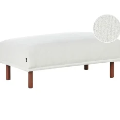 Leen Bakker HOLT - Ottomaan - Wit - Bouclé New