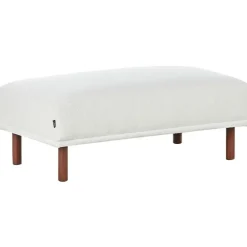 Leen Bakker HOLT - Ottomaan - Wit - Bouclé New