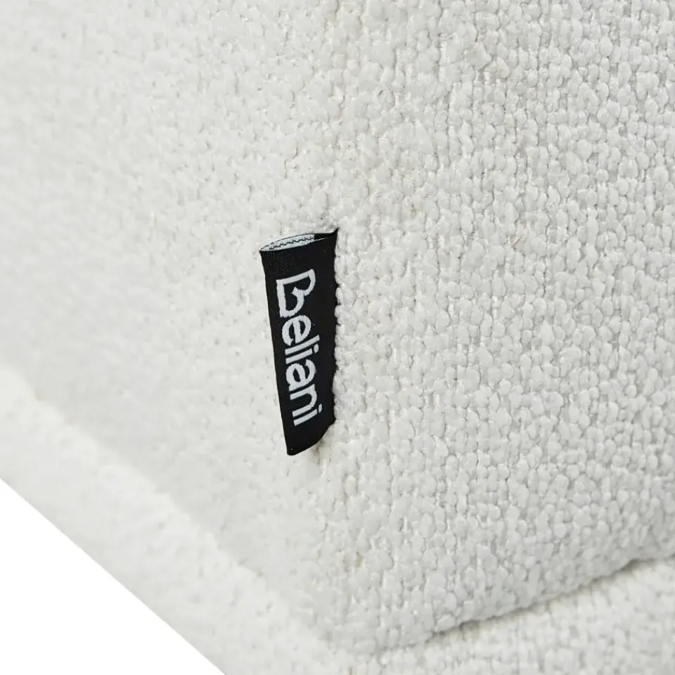 Leen Bakker HOLT - Ottomaan - Wit - Bouclé New