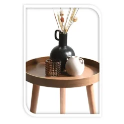 Home & Styling Bijzettafel set - 2-delig - bruin - MDF hout Discount