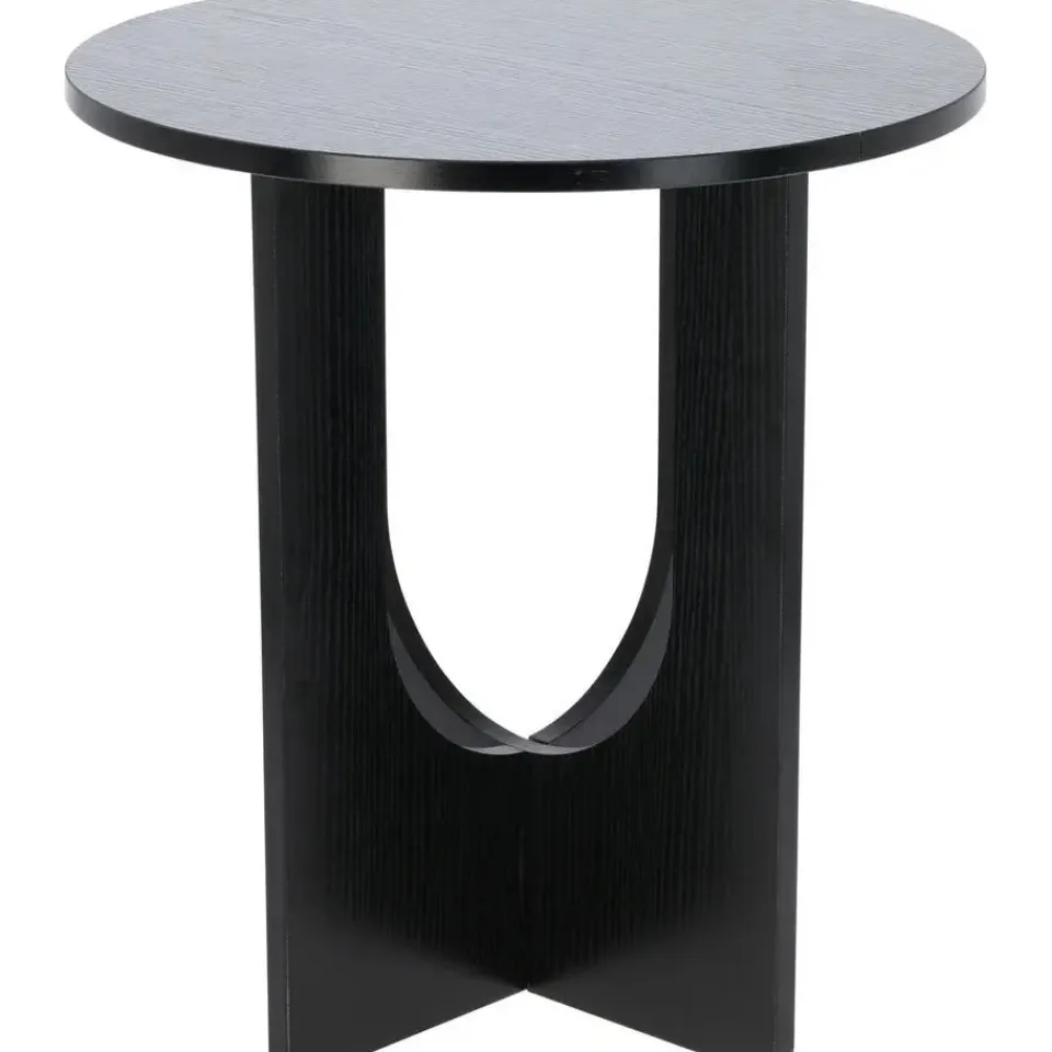 Home & Styling Bijzettafel Bari - zwart - D38x H42 cm - mdf hout Sale