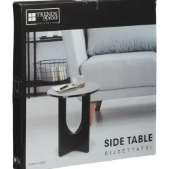Home & Styling Bijzettafel Bari - zwart - D38x H42 cm - mdf hout Sale