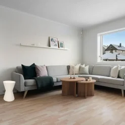 Home & Styling Bijzettafeltje - wit - D29x H45 cm - Zink New