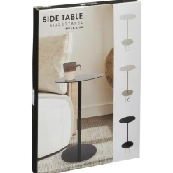 Home & Styling Bijzettafel Lugano - beige - D35x H53 cm - metaal New
