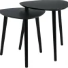 Home & Styling Bijzettafeltjes set 2x - zwart - 41 en 45 cm Hot