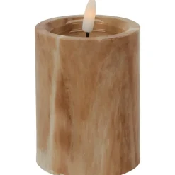 Home & Styling LED kaars - marmer bruin -D7,5 x H10 cm Clearance