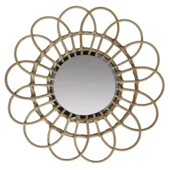 Home & Styling Ronde wandspiegel bohemian - bruin - bamboo- D45cm Online