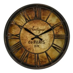 Home & Styling Wand klok oude deco stijl - Romeinse cijfers - D21 cm Sale