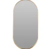 Home & Styling Wandspiegel - ovaal - metaal - goud - 50x25cm