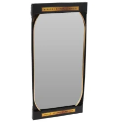 Home & Styling Wandspiegel - ovaal - metaal - goud - 50x25cm