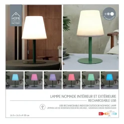 The Home Deco Factory Home Deco Company Tafellamp - LED - kunststof - kleurenlamp -30cm Online