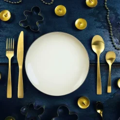 The Home Deco Factory Home Deco Factory Bestekset - 16 delig - goud - RVS - 4 personen Hot