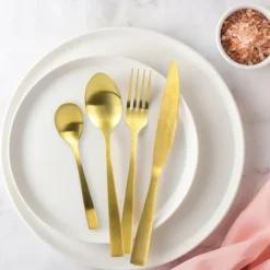 The Home Deco Factory Home Deco Factory Bestekset - 16 delig - goud - RVS - 4 personen Hot