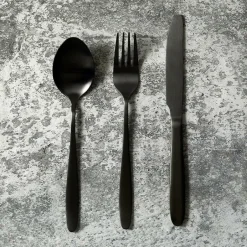The Home Deco Factory Home Deco Factory Bestekset - 16 delig - zwart - RVS - 4 personen Online