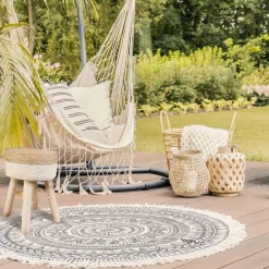 The Home Deco Factory Home Deco Factory Bijzet kruk Mirage - Ibiza/boho - dennenhout Hot