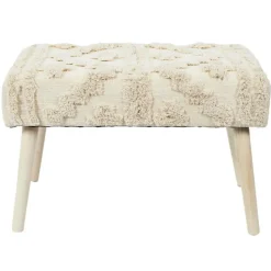 The Home Deco Factory Home Deco Factory Bijzet krukje Berber Mirage - hout - 60 x 40 cm Discount