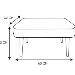 The Home Deco Factory Home Deco Factory Bijzet krukje Berber Mirage - hout - 60 x 40 cm Discount