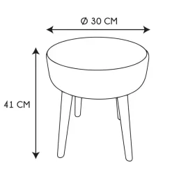The Home Deco Factory Home Deco Factory Bijzet krukje model Macrame - naturel - H41 cm Discount