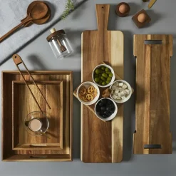 The Home Deco Factory Home Deco Factory dienblad van Acacia - 32 x 23 x 5 cm - bruin Best