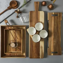 The Home Deco Factory Home Deco Factory dienblad van Acacia - 32 x 23 x 5 cm - bruin Best