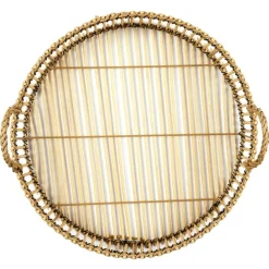 The Home Deco Factory Home Deco Factory dienblad van bamboe - Rond - 40 x 6 cm New