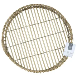 The Home Deco Factory Home Deco Factory dienblad van bamboe - Rond - 40 x 6 cm New