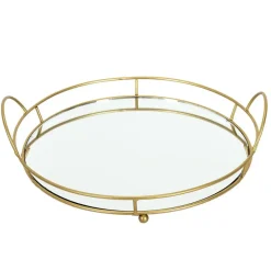 The Home Deco Factory Home Deco Factory dienblad van spiegel glas - Rond - 34 x 4 cm Sale