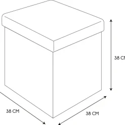 The Home Deco Factory Home Deco Factory Hocker/poef Essestiel - opvouwbaar - 76 x 37 cm New