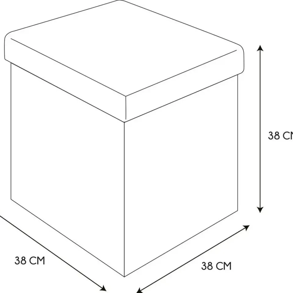 The Home Deco Factory Home Deco Factory Hocker/poef Essestiel - opvouwbaar - 76 x 37 cm New