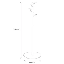 The Home Deco Factory Home Deco Factory Kapstok - grijs - metaal/hout - 6 haken - 180cm Hot
