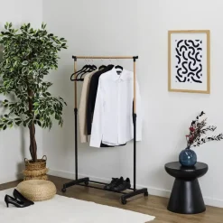 Leen Bakker Home Deco Factory kledingrek - verstelbaar - zwart - 160 cm Hot