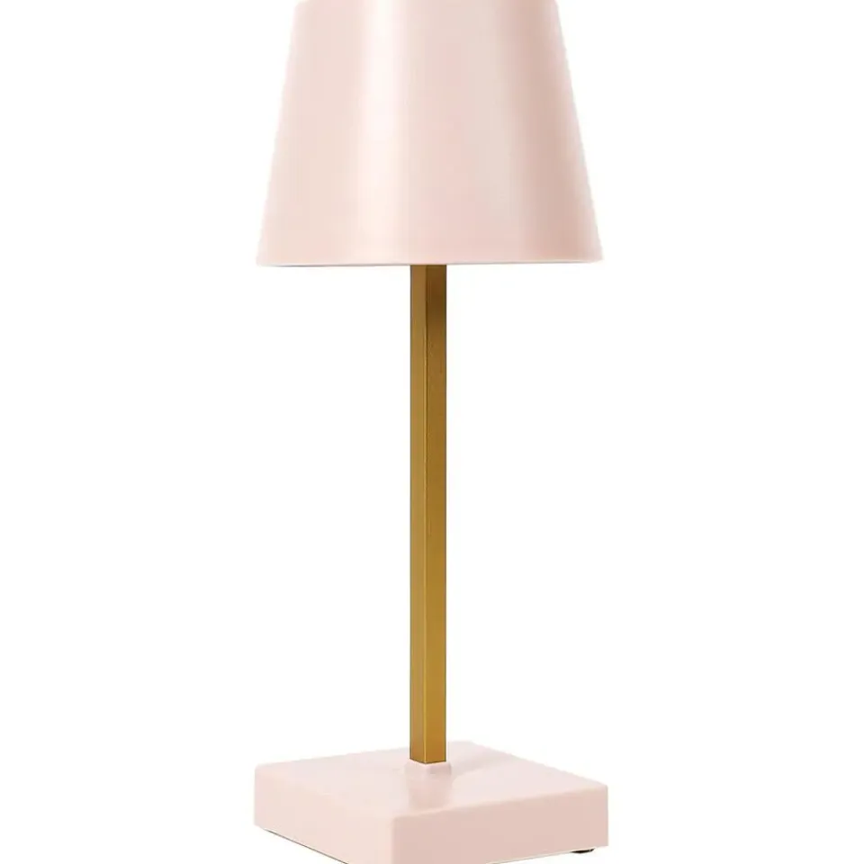 The Home Deco Factory Home deco factory LED tafellamp- kunststof - roze - touch - 26 cm