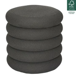 The Home Deco Factory Home Deco Factory Poef/krukje - boucle - grijs - D37 x H44 cm Sale