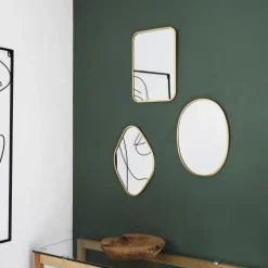 The Home Deco Factory Home Deco Factory Spiegel Carre - rechthoek - goud - L25 x B34 cm Sale