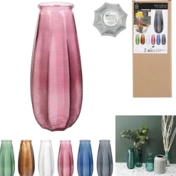 The Home Deco Factory Home deco factory vaas Capella - boeket - glas - groen- H28 cm Discount