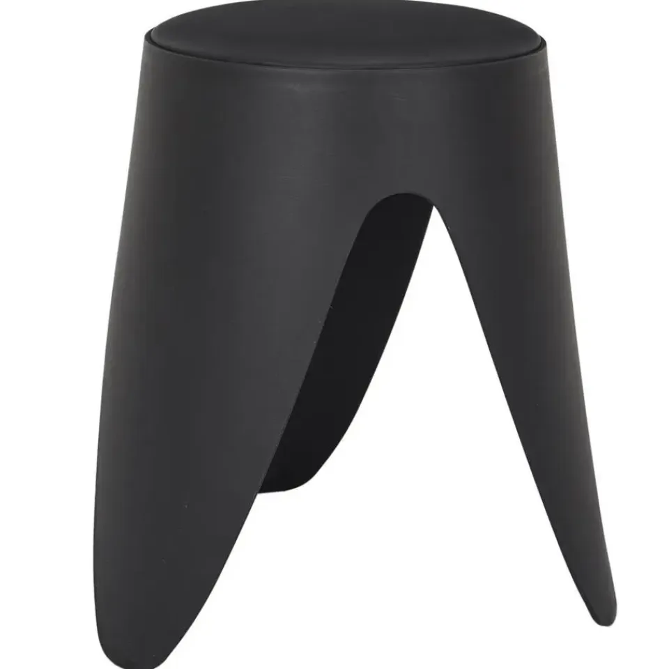 The Home Deco Factory Home Deco Factory zit kruk - kunststof - zwart - 30 x 46 cm Online